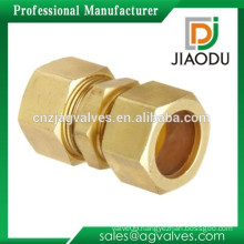 Good quality and low price forged yellow brass color metric compression tube fittings for water